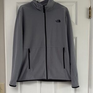 The North Face Men's Large TKA Fleece full zip Lightweight Jacket Gray
